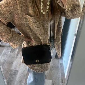 Vintage black leather crossbody Coach purse